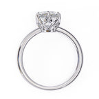 Elegant Central Stone Diamond Ring with Side Brilliance