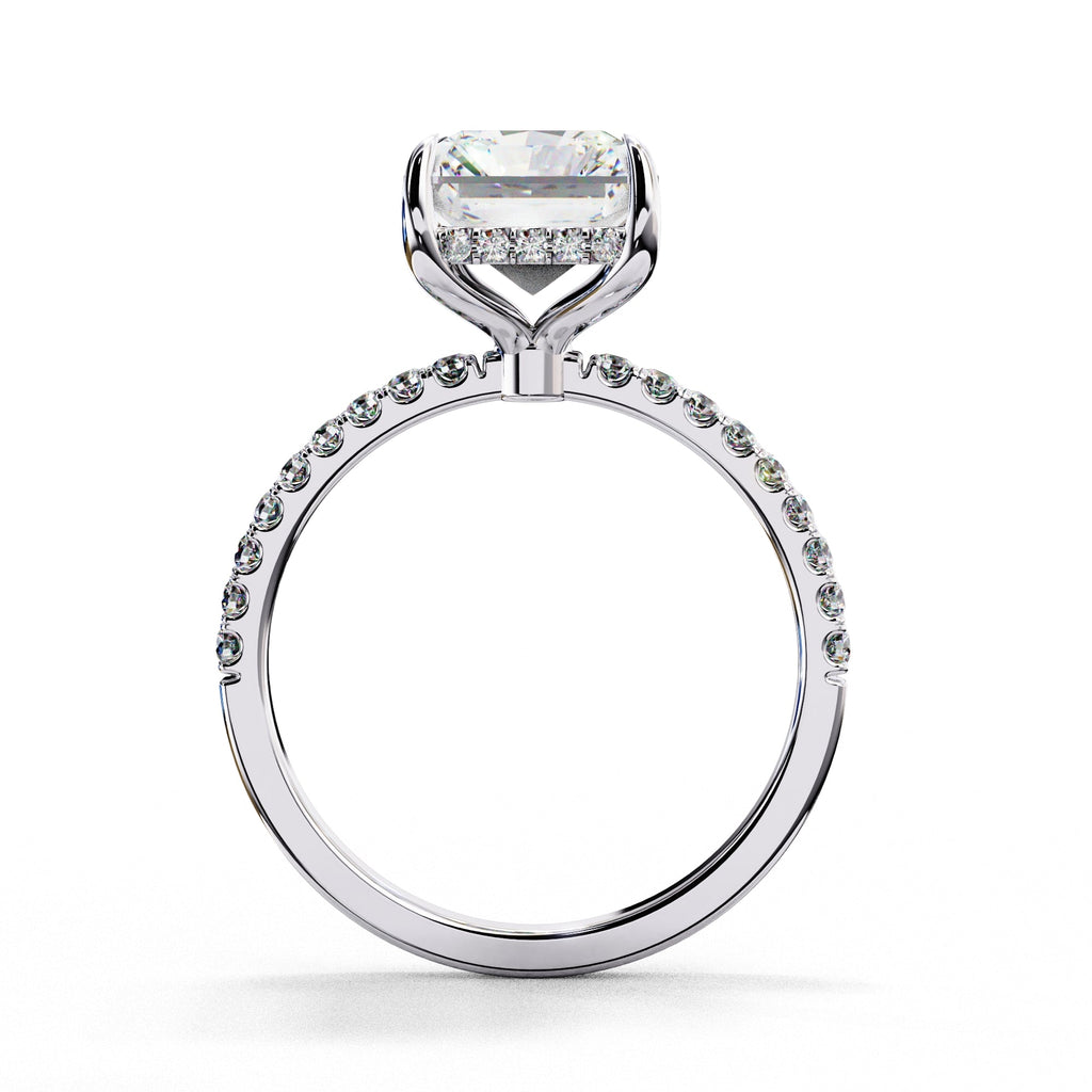 Elegant Diamond Side Stone Brilliance Ring