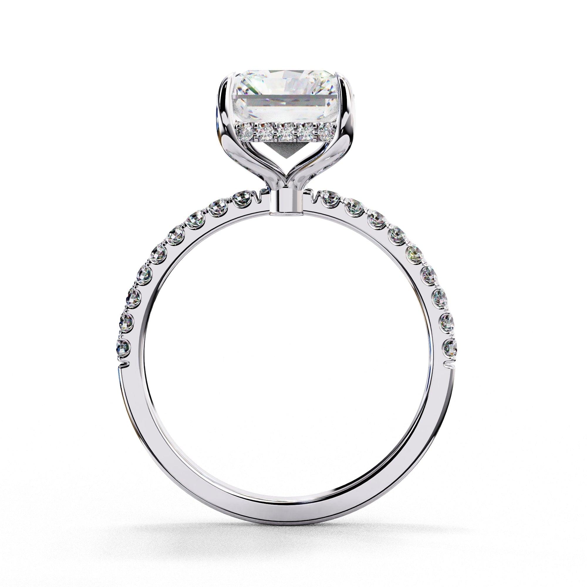 Elegant Diamond Side Stone Brilliance Ring