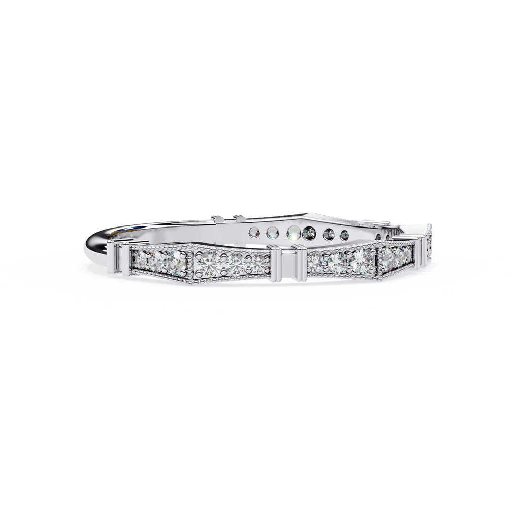 Elegant Diamond Side Stone Brilliance Ring
