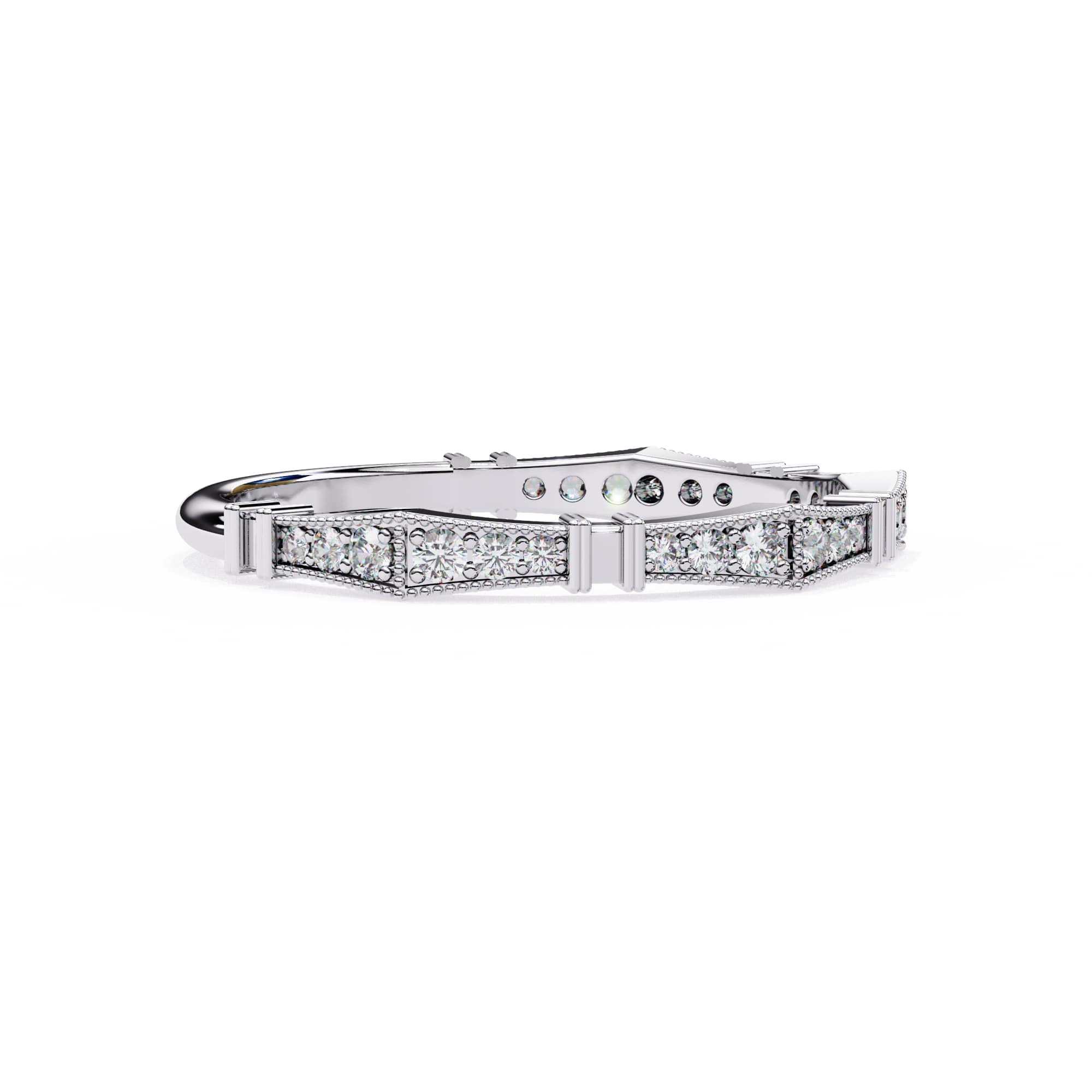 Elegant Diamond Side Stone Brilliance Ring