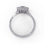 Elegant Central Stone Diamond Halo Ring