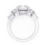 Elegant Central Stone Diamond Ring with Radiant Side Accents