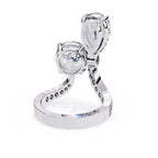 Radiant Central Brilliance Diamond Ring with Elegant Side Stones