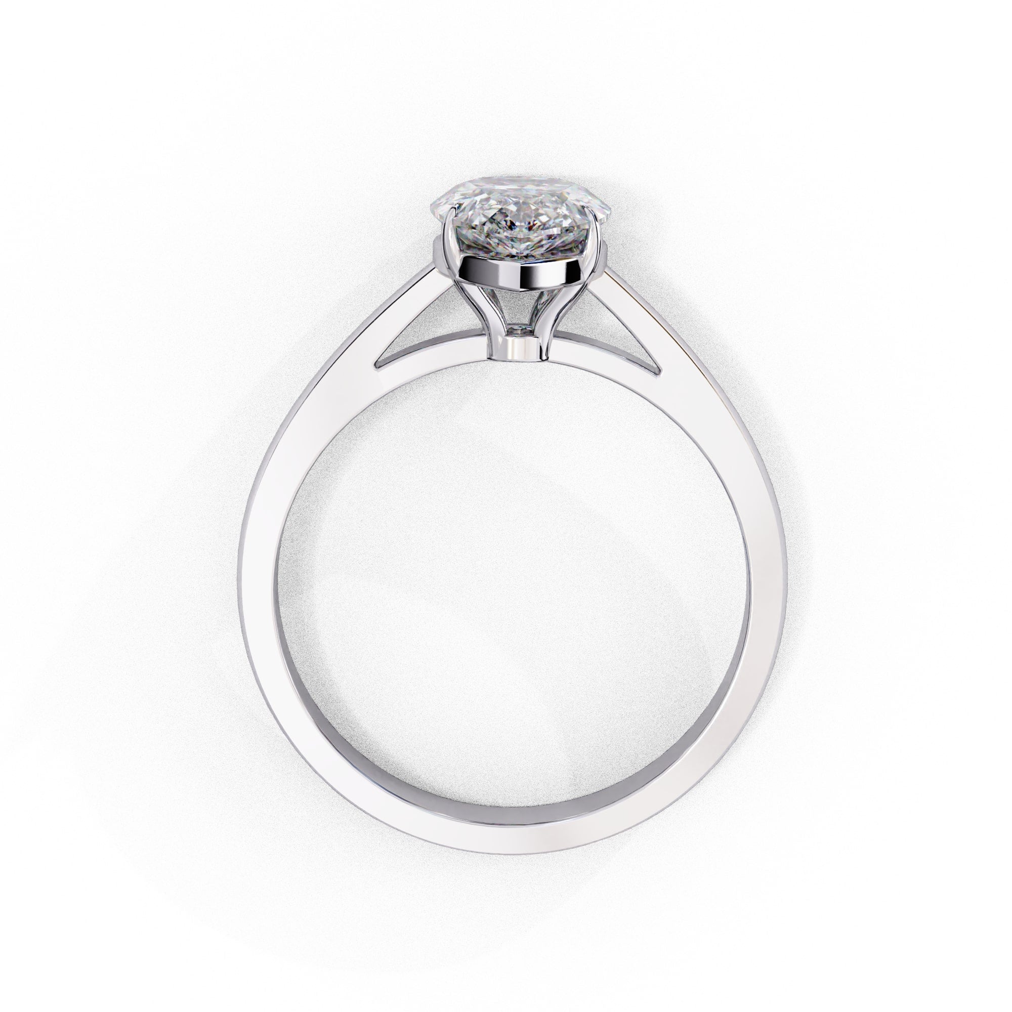 Elegant Solitaire Central Stone Statement Ring