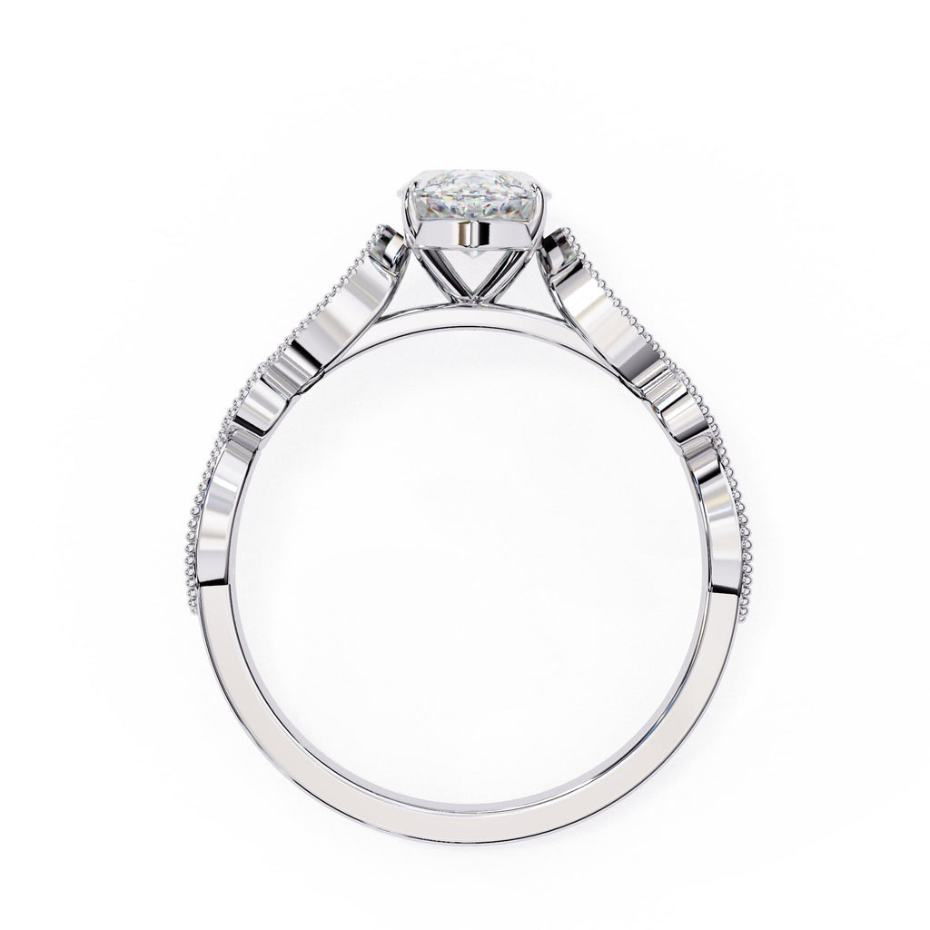 Elegant Central Stone Diamond Ring with Side Accents