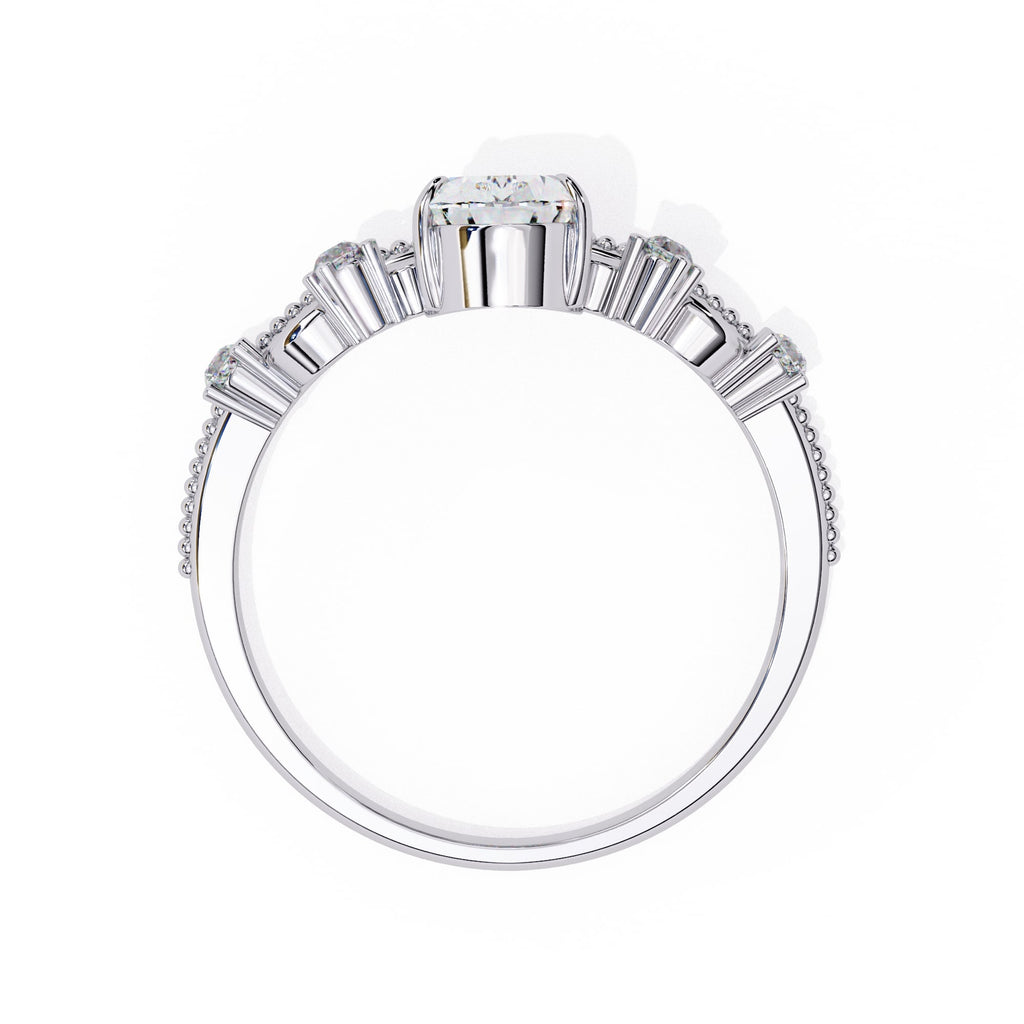 Elegant Radiance Central Stone Diamond Ring