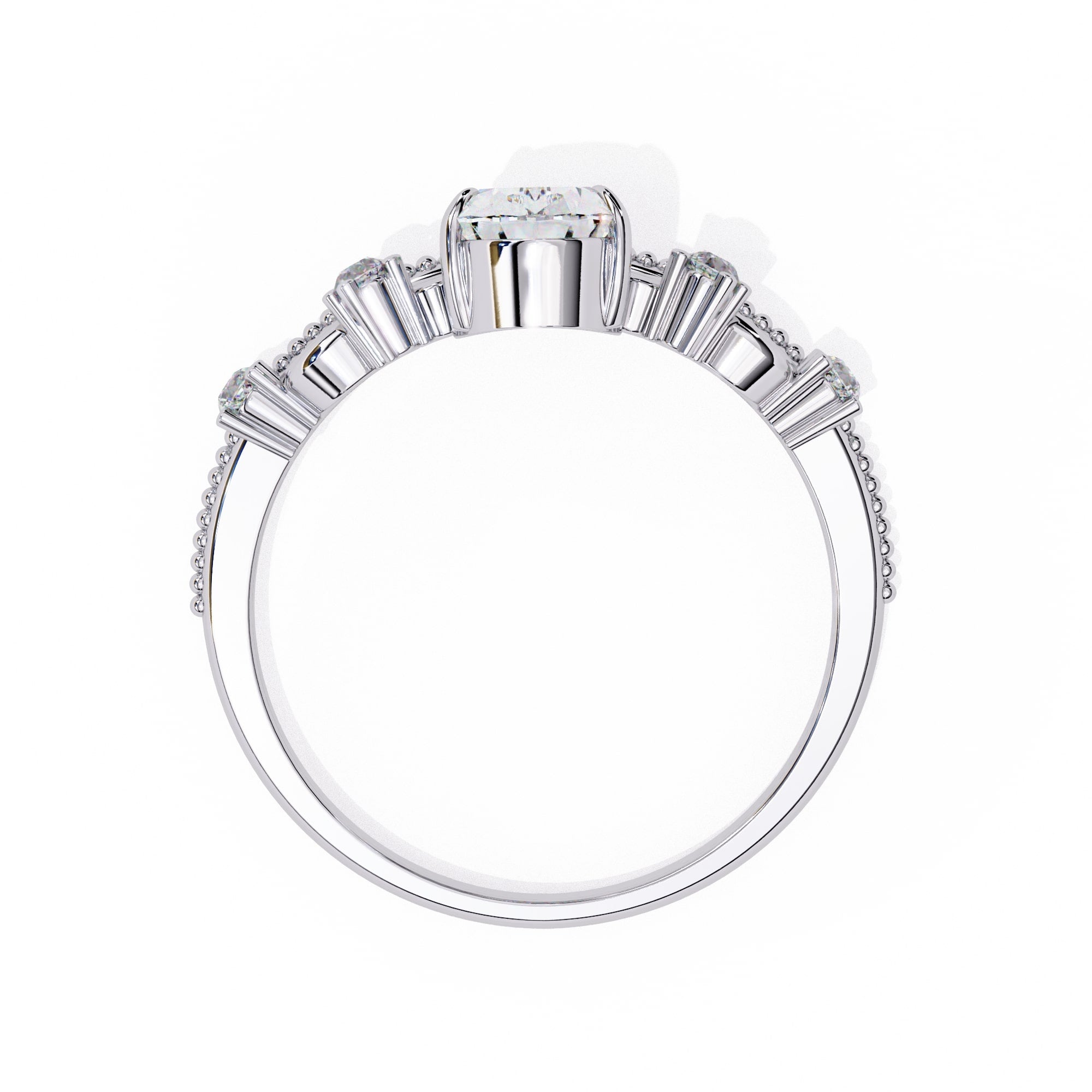 Elegant Radiance Central Stone Diamond Ring