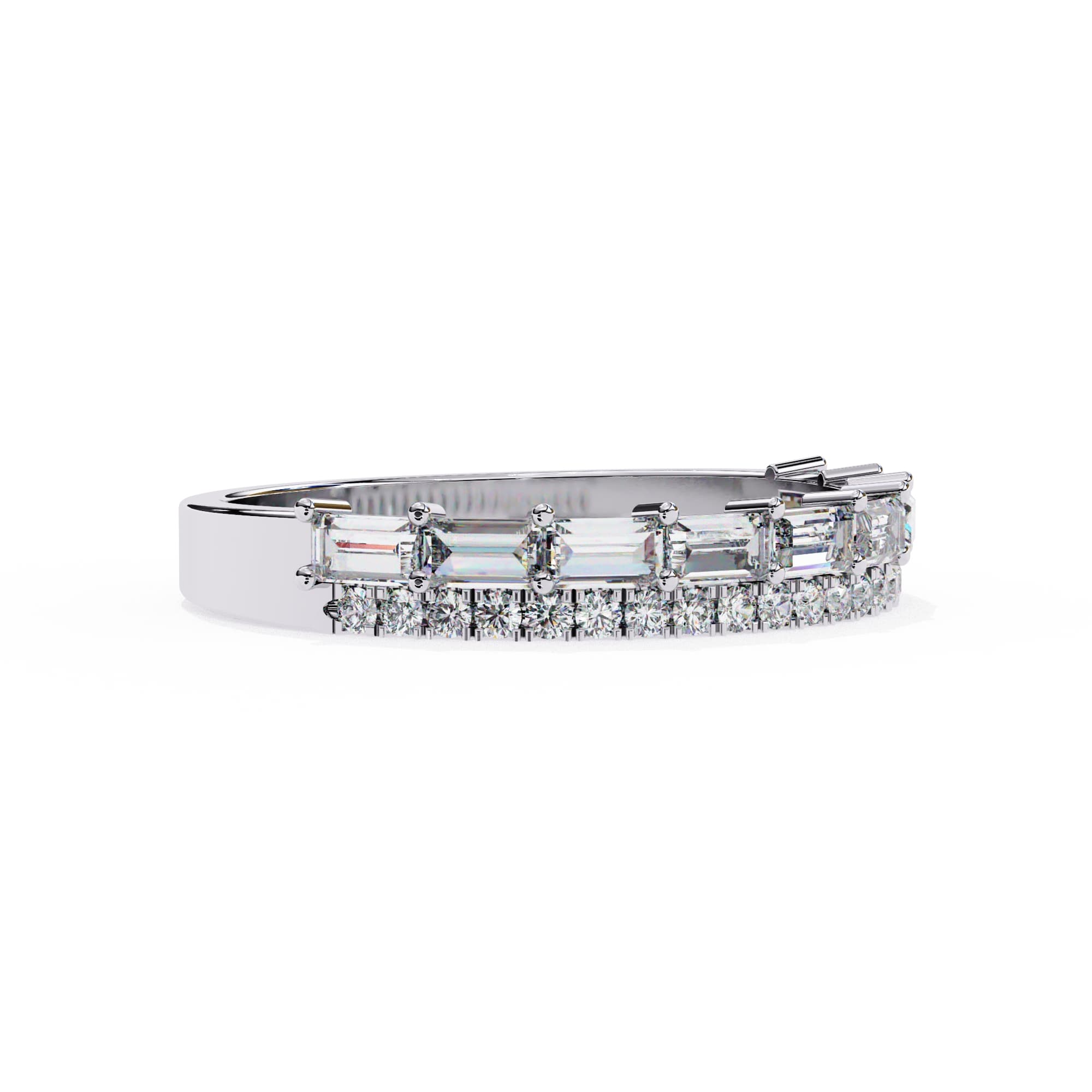 Elegant Diamond Side Stone Brilliance Ring