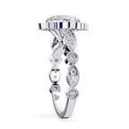 Elegant Diamond Central Stone and Side Accents Ring