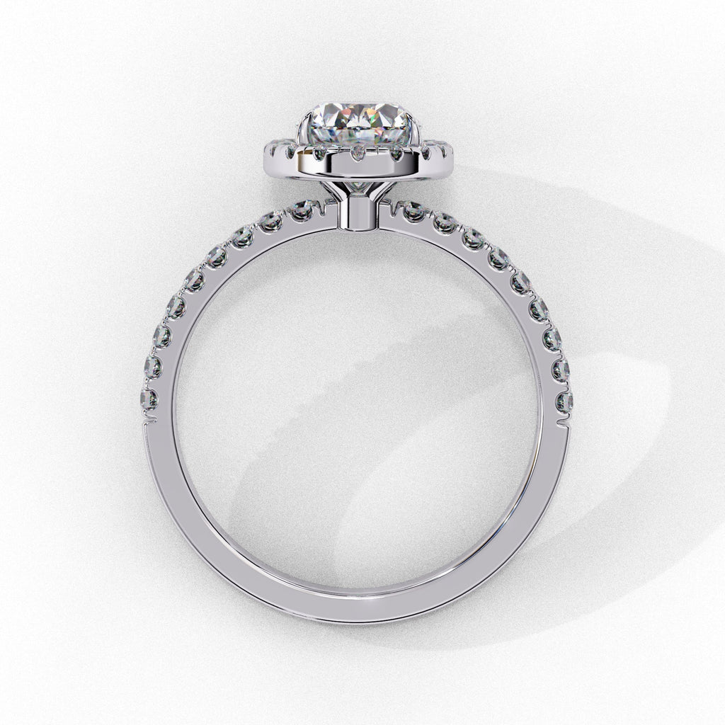 Elegant Diamond Central Stone Ring with Side Accents
