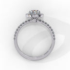 Elegant Diamond Central Stone Ring with Side Accents