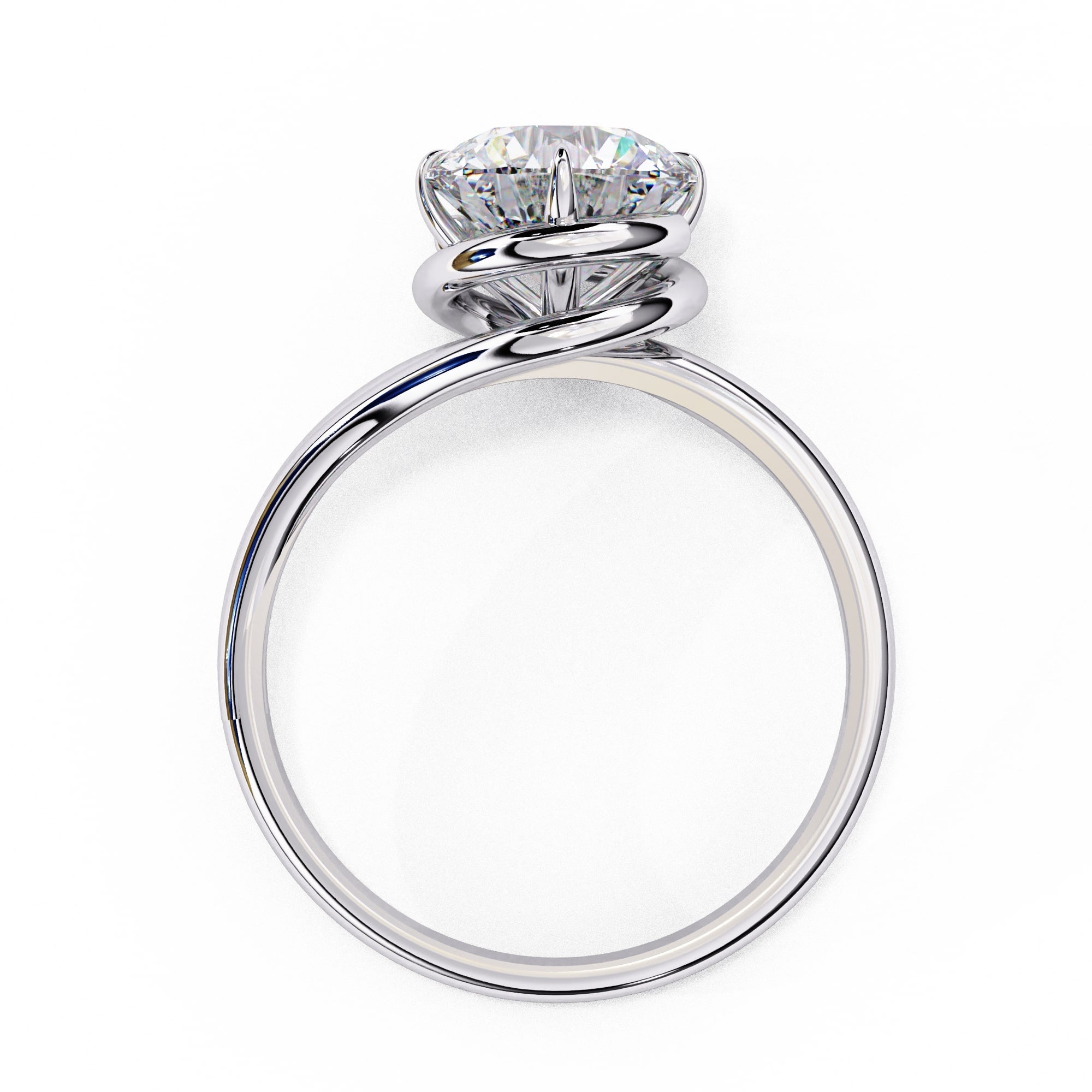 Elegant Central Stone Solitaire Ring