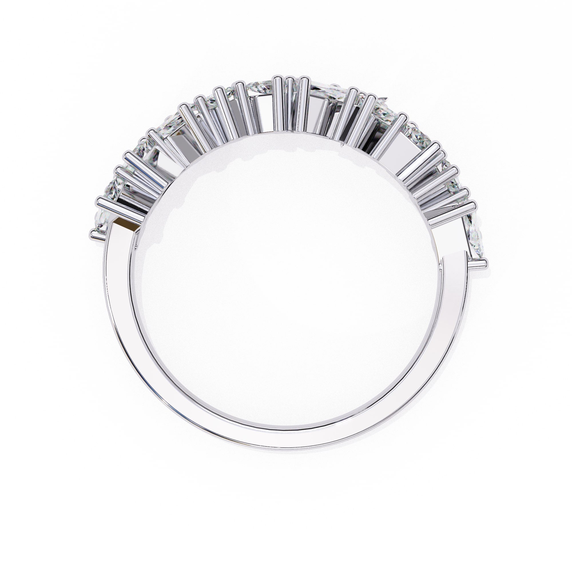 Sparkling Side Stone Diamond Eternity Ring