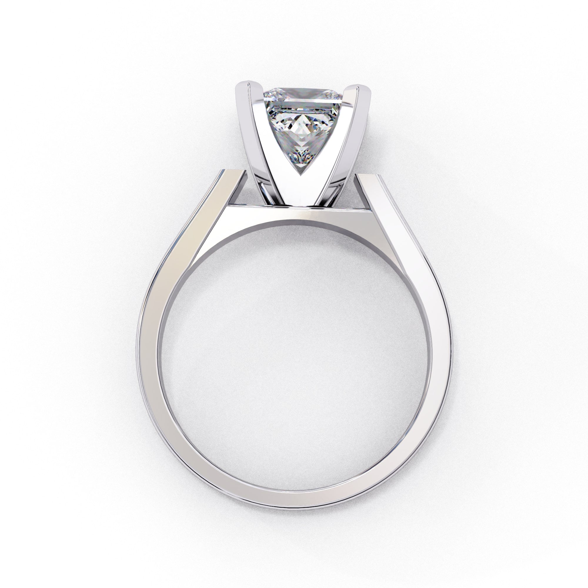 Elegant Central Stone Solitaire Ring