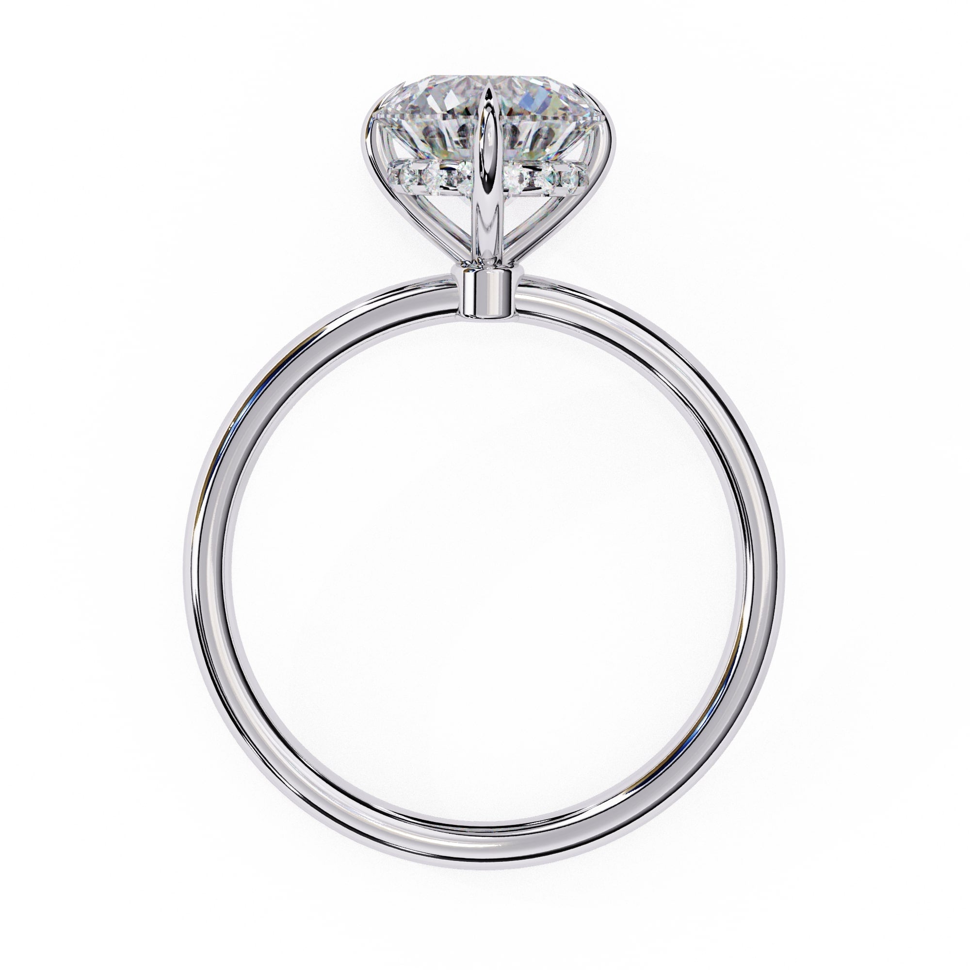 Elegant Diamond Center Stone Ring with Side Accents