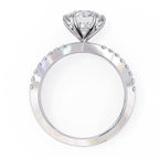 Elegant Central Stone Diamond Ring with Side Accents