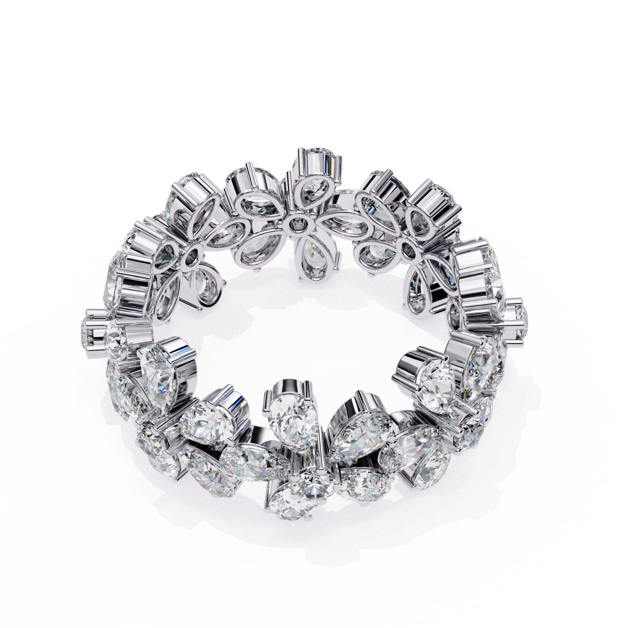 Elegant Diamond Side Stone Brilliance Ring
