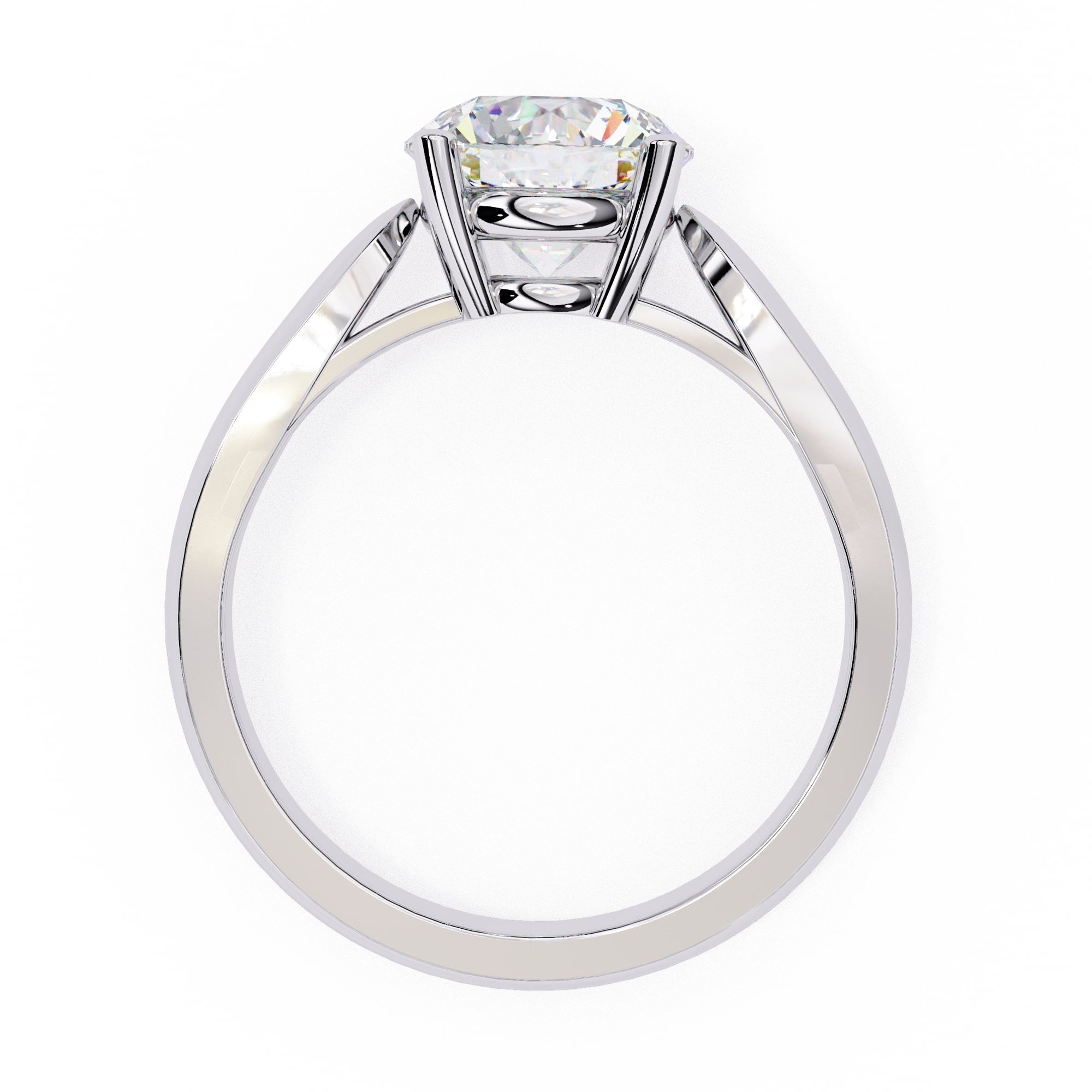 Elegant Solitaire Central Stone Diamond Ring
