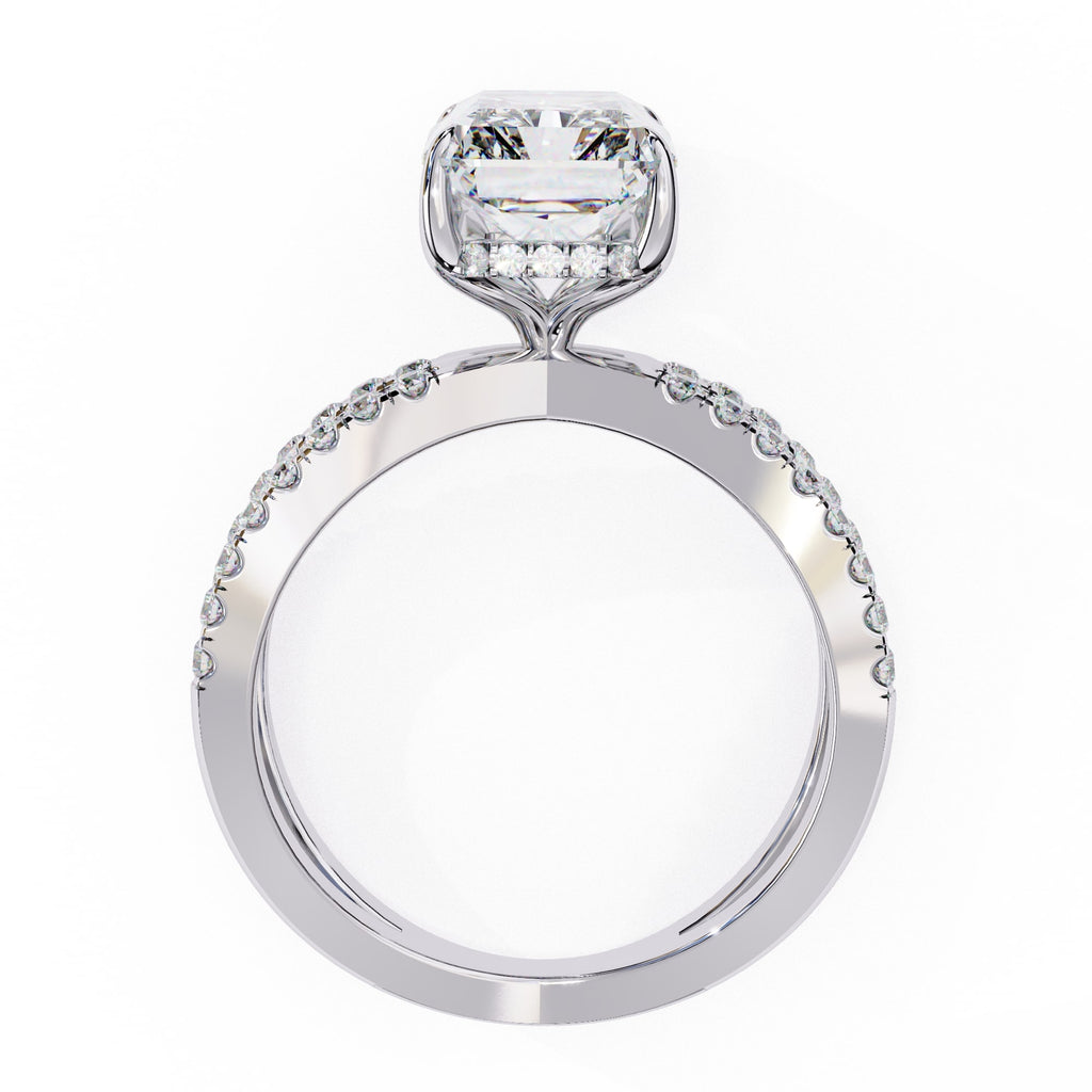 Elegant Diamond Side Stone Brilliance Ring