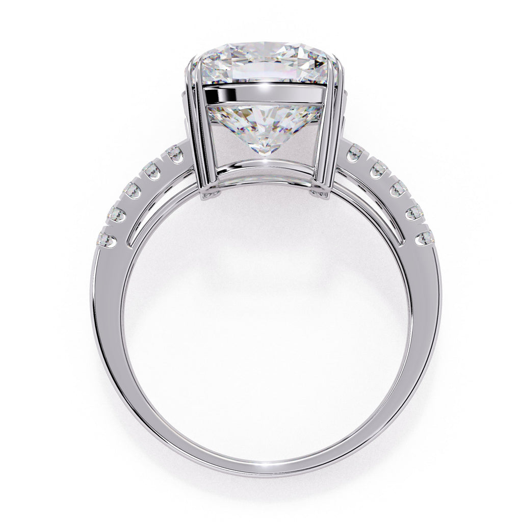 Elegant Diamond Side Stone Brilliance Ring