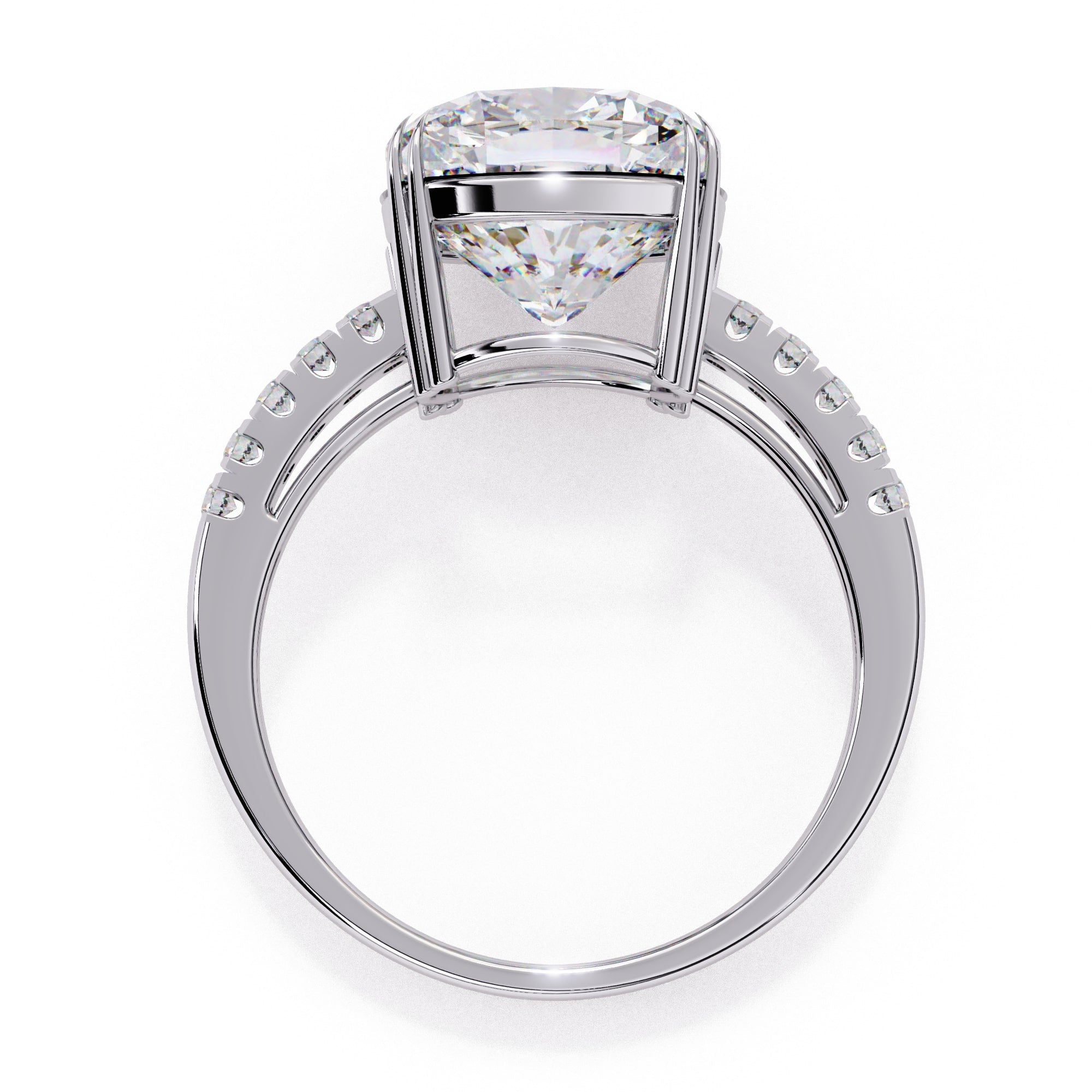 Elegant Diamond Side Stone Brilliance Ring