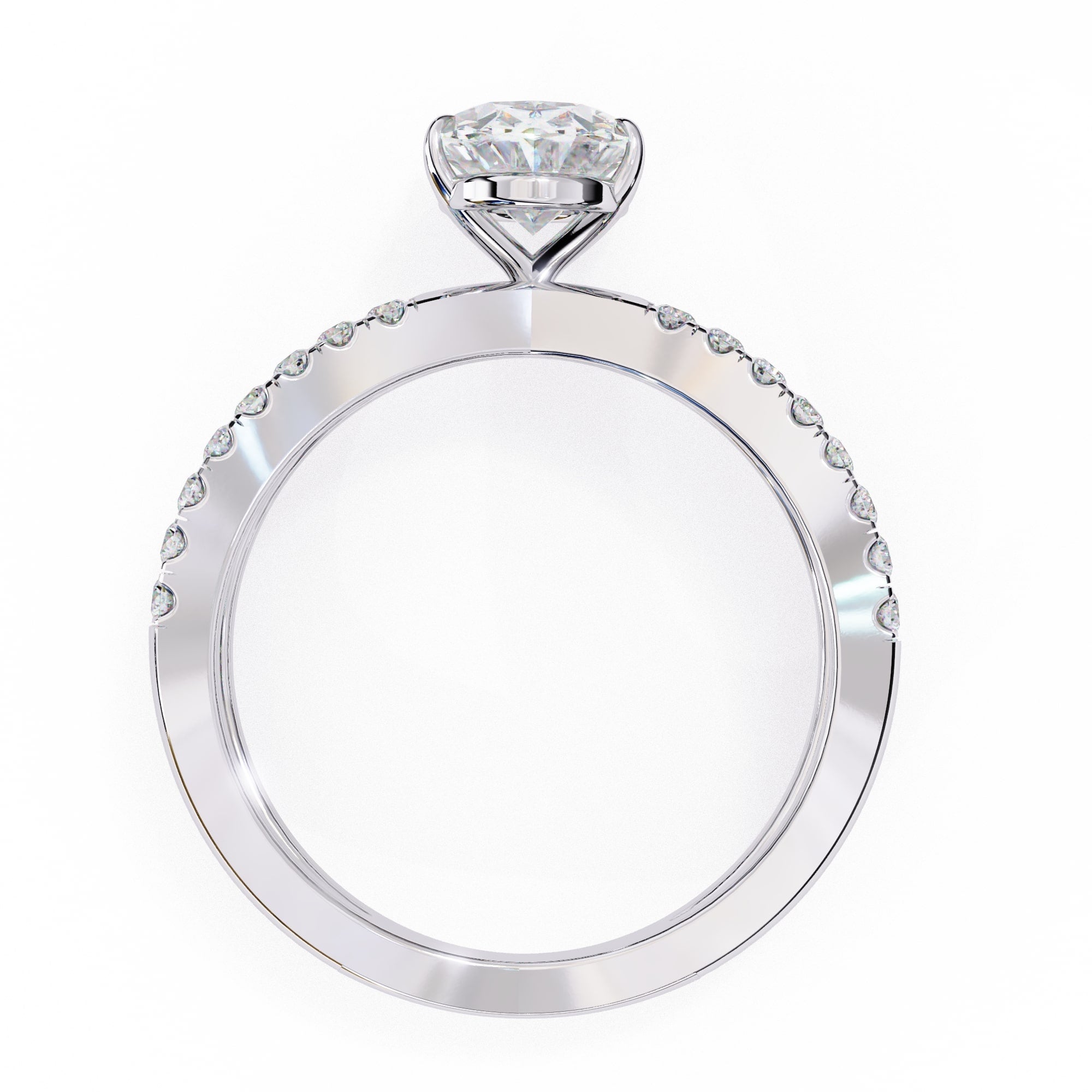 Elegant Radiance Central Stone Diamond Ring