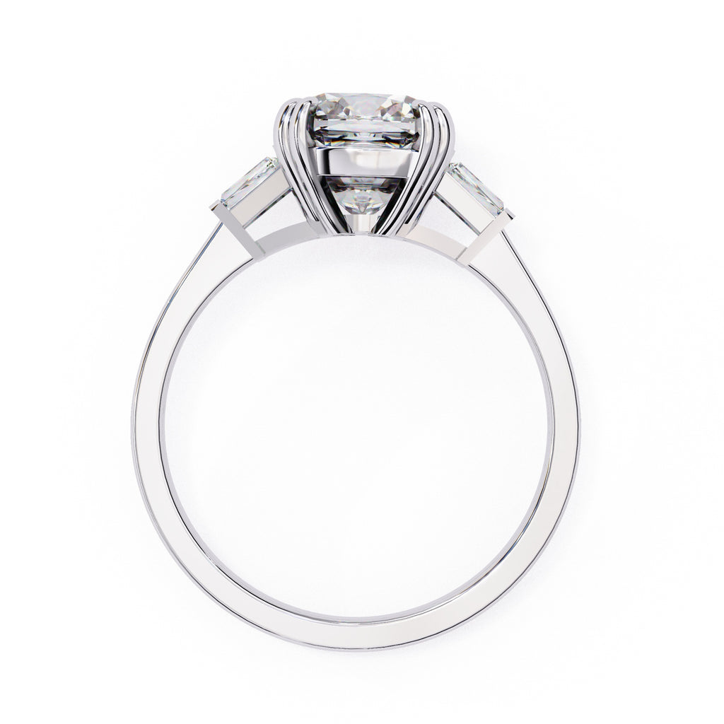 Elegant Central Stone Diamond Ring with Side Accents