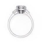 Elegant Central Stone Diamond Ring with Side Accents