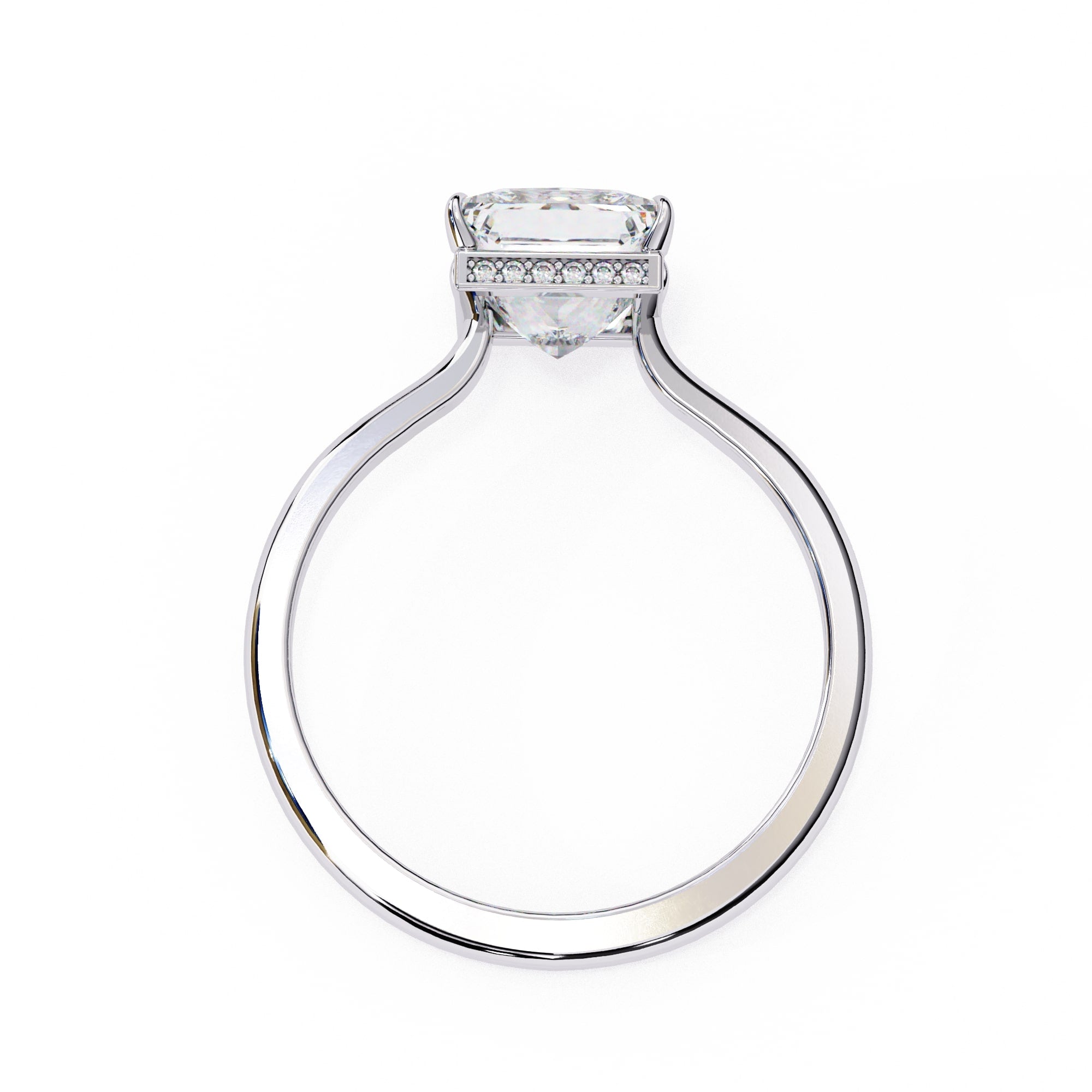 Elegant Central Stone Diamond Ring with Side Stone Brilliance