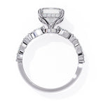 Elegant Central Stone Diamond Ring with Radiant Side Accents