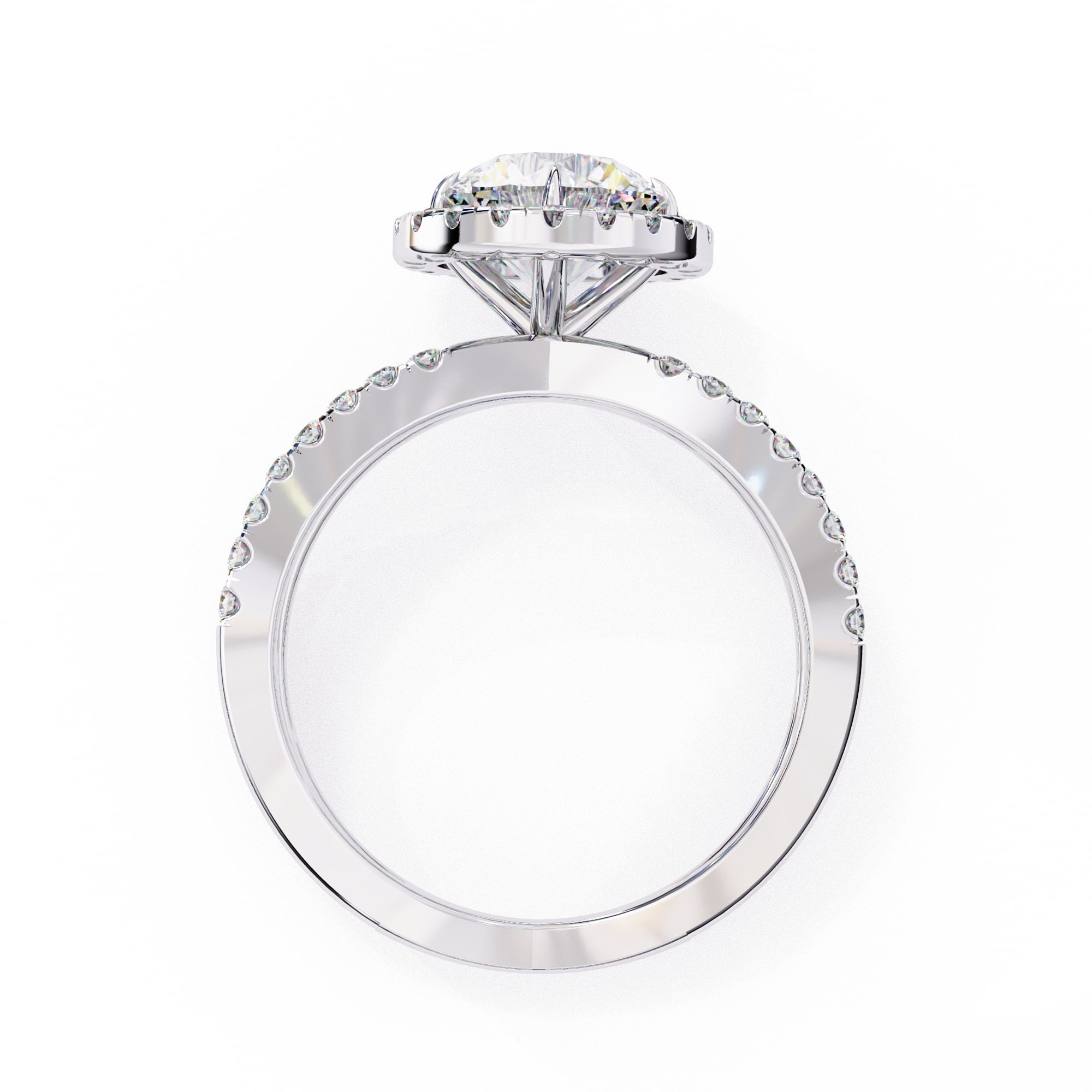 Elegant Central Stone Diamond Ring with Radiant Side Accents