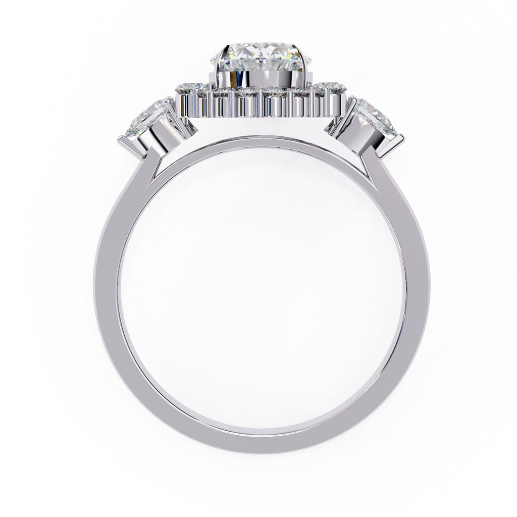 Elegant Diamond Side Stone Brilliance Ring
