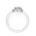Elegant Central Stone Diamond Ring with Side Accents