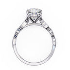 Elegant Diamond Central Stone Ring with Brilliant Side Accents