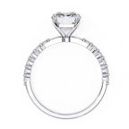 Radiant Central Stone Diamond Ring with Shimmering Accents