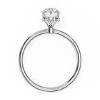 Elegant Central Stone Diamond Ring with Sparkling Side Accents