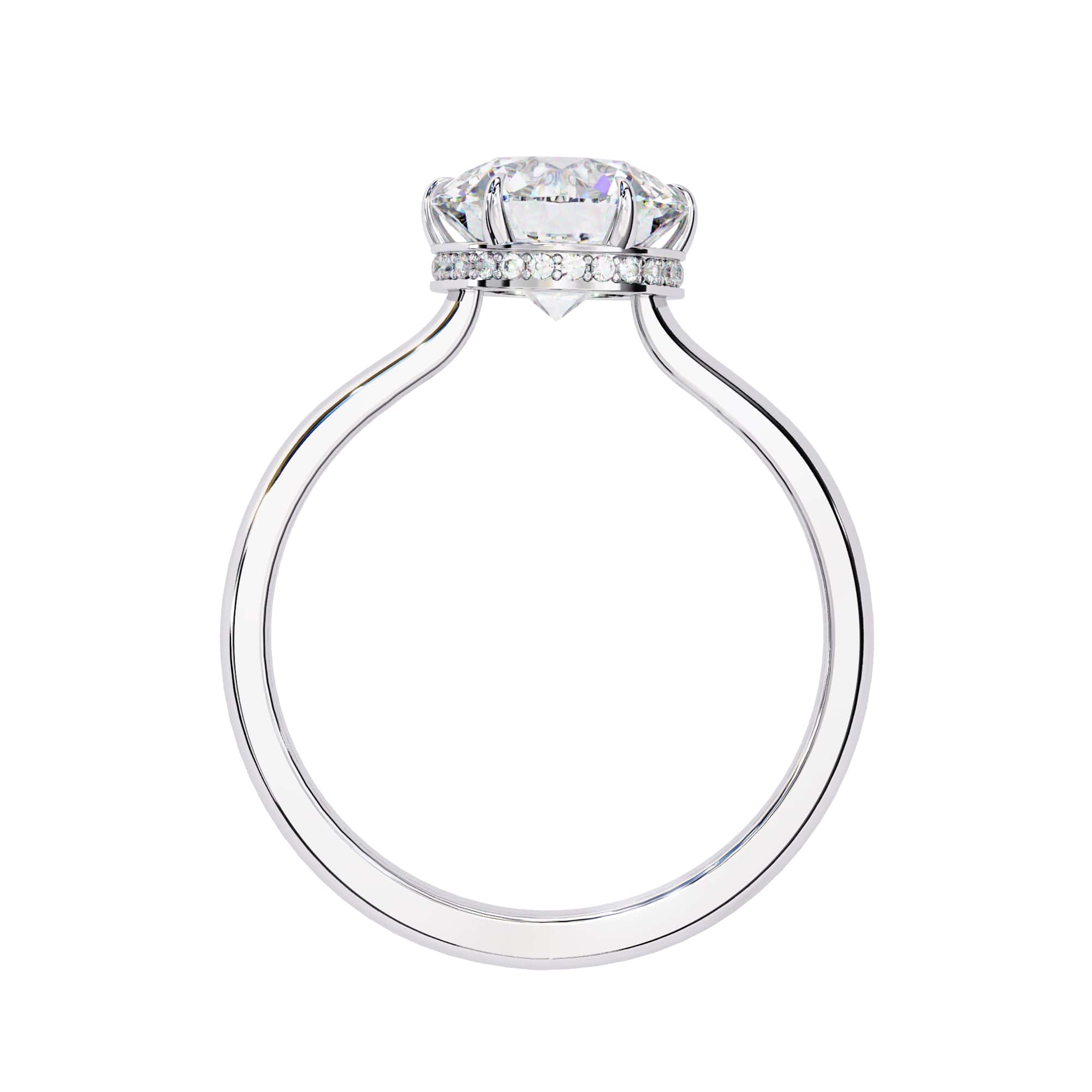 Elegant Central Stone Diamond Ring with Radiant Side Accents