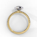 Elegant Central Stone Diamond Ring with Radiant Side Stones