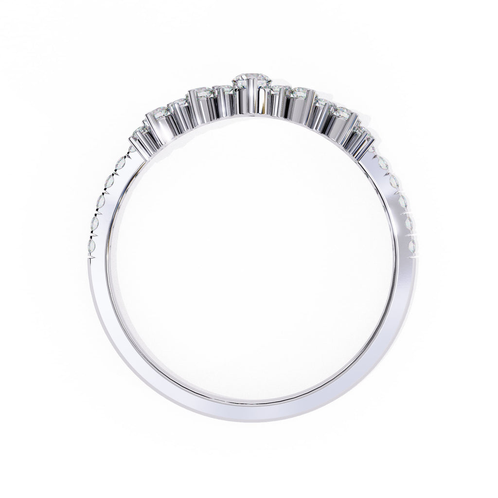 Radiant Diamond Side Stone Eternity Ring