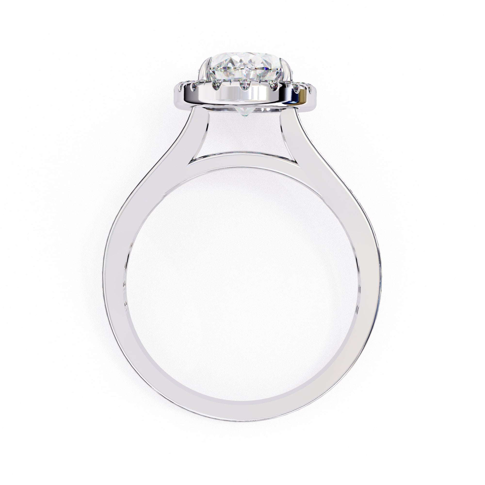 Elegant Diamond Side Stone Brilliance Ring