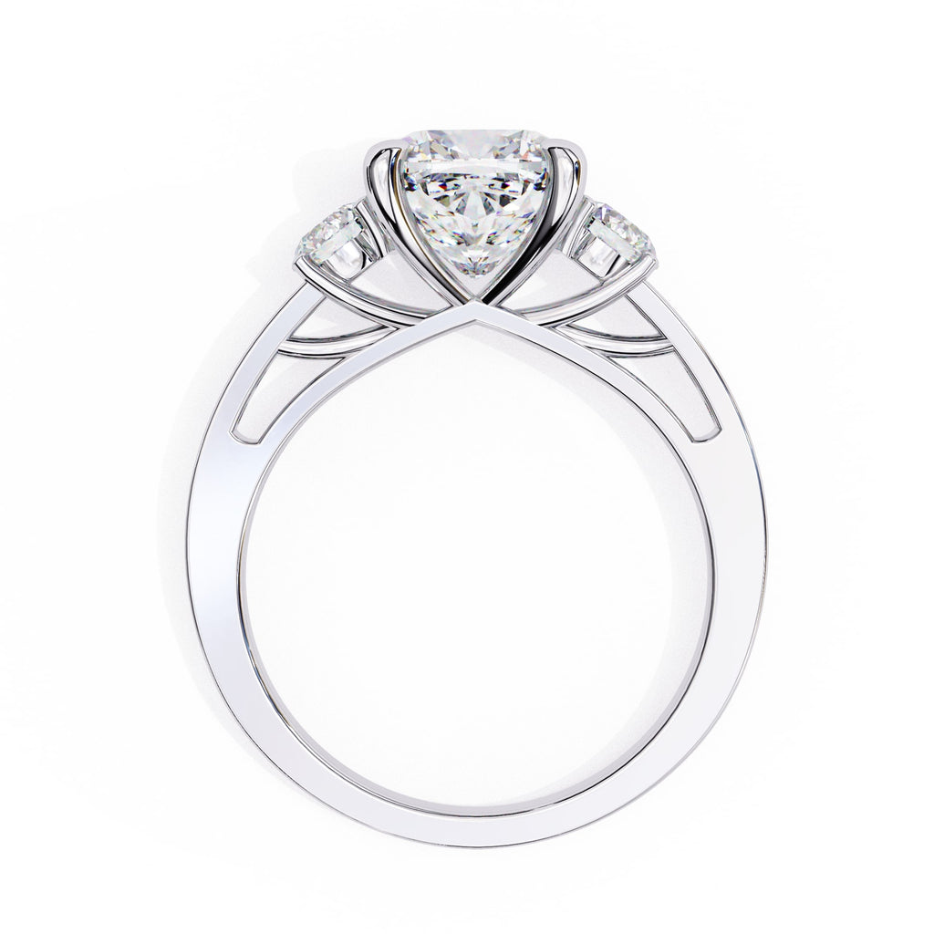 Elegant Diamond Side Stone Brilliance Ring
