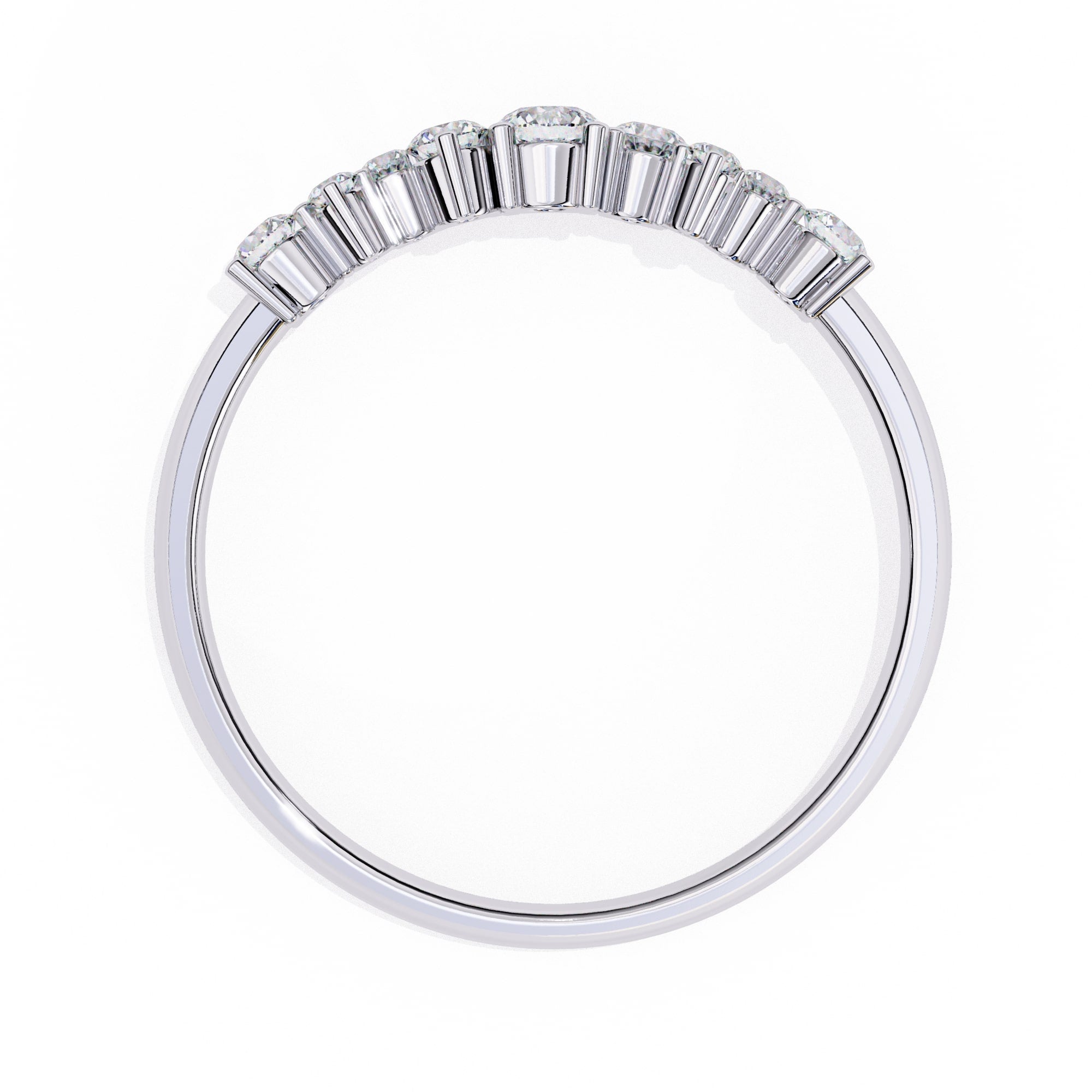 Elegant Diamond Side Stone Brilliance Ring