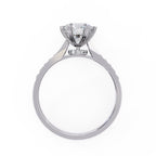 Elegant Central Stone Diamond Ring with Radiant Side Accents
