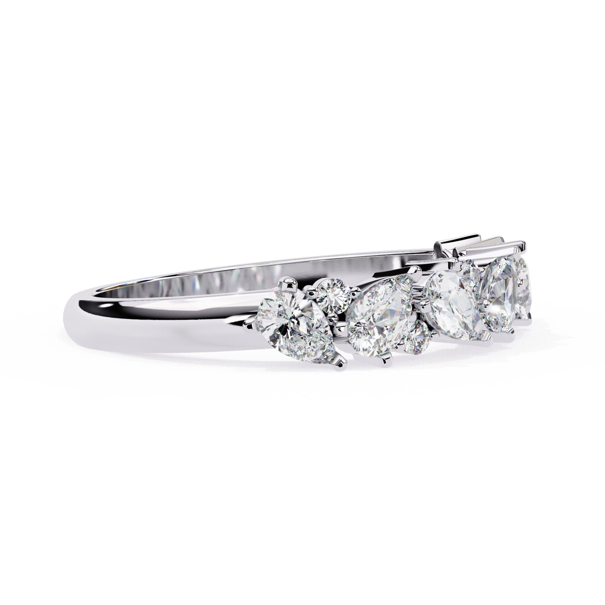 Elegant Diamond Side Stone Brilliance Ring
