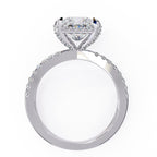 Radiant Central Stone Diamond Elegance Ring