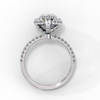 Elegant Central Stone Diamond Halo Ring