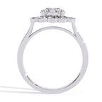 Elegant Central Stone Diamond Ring with Side Brilliance