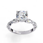 Elegant Diamond Central Stone Ring with Brilliant Side Accents