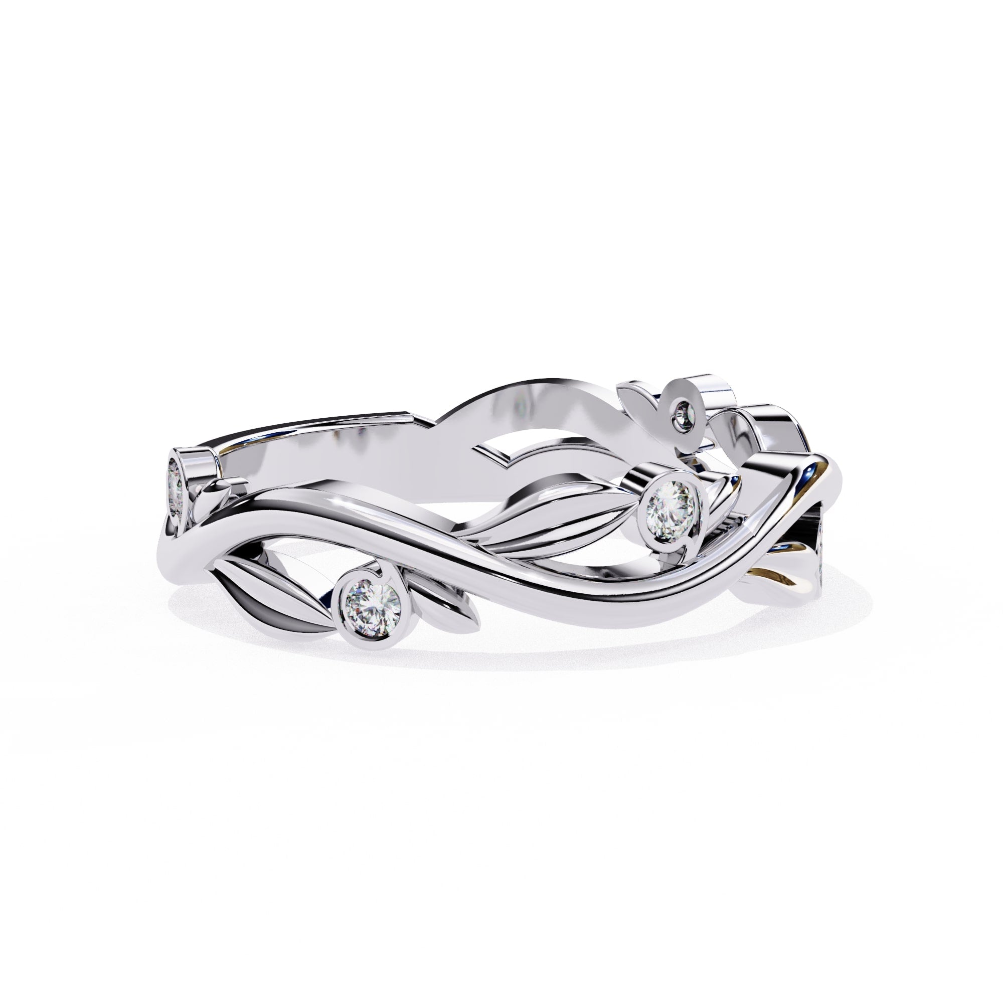 Elegant Diamond Side Stone Brilliance Ring
